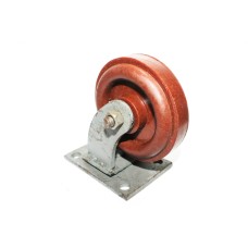Fiber Heavy Duty Caster Trolley Wheels (Red)